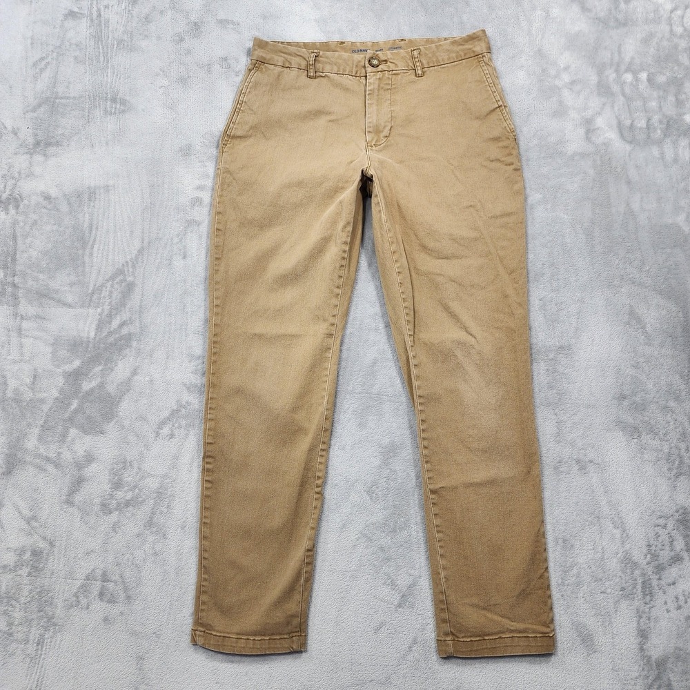 Old Navy Pants Mens 30x30 Beige Athletic Taper Rotation Chino Stretch Preppy